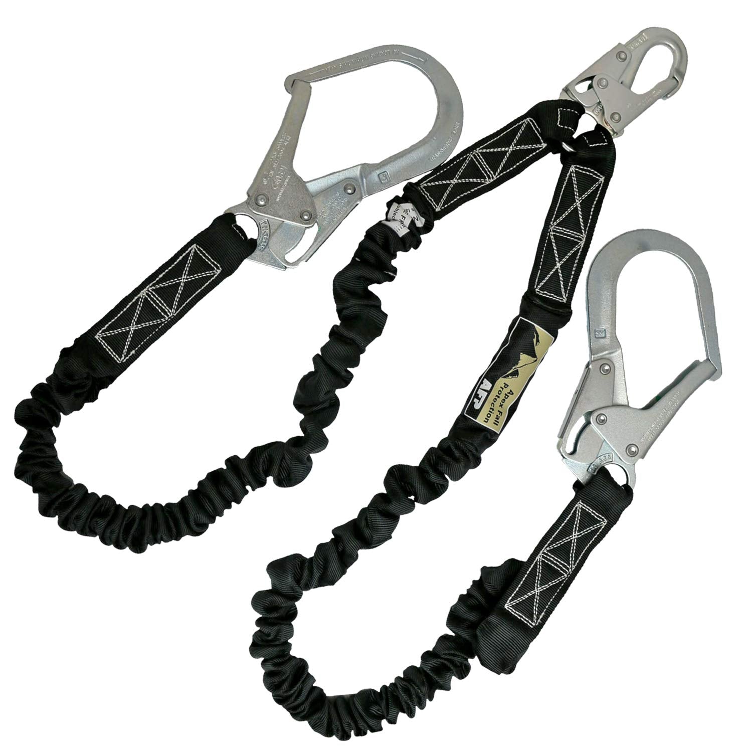 AFP 6ft double-leg lanyard with internal shock absorber for safer use
