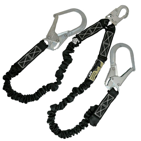 AFP 6ft double-leg lanyard with internal shock absorber for safer use