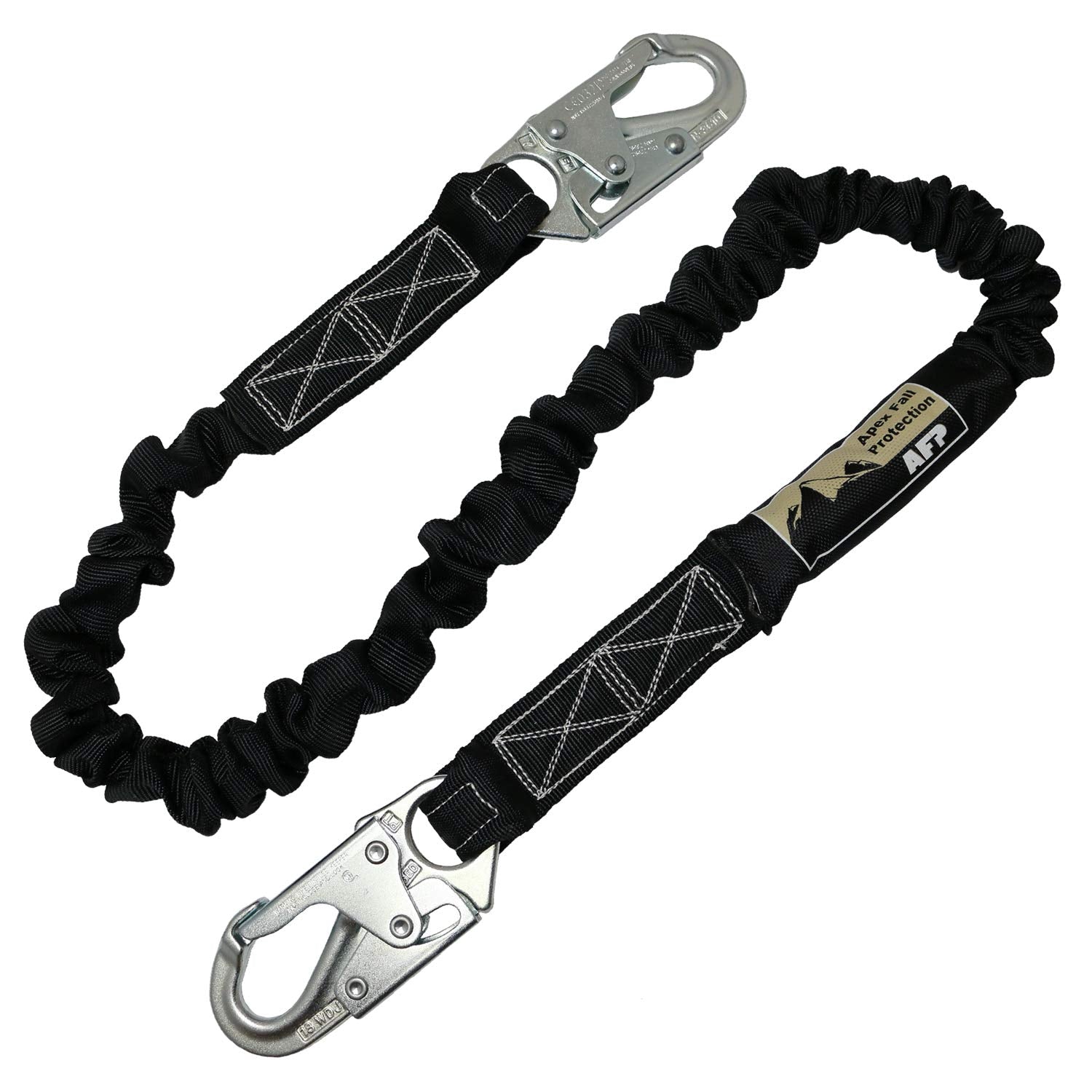 AFP 6ft single-leg lanyard with shock absorber for safer work positioning