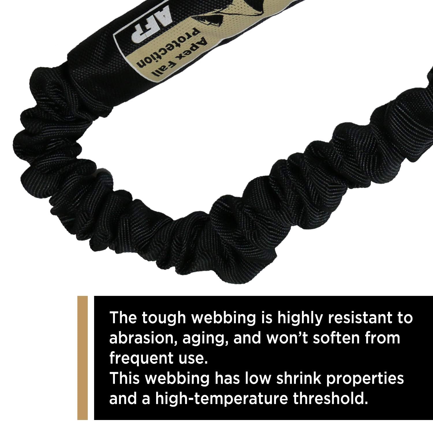 AFP lanyard rated for up to 8,500 lbs tensile strength