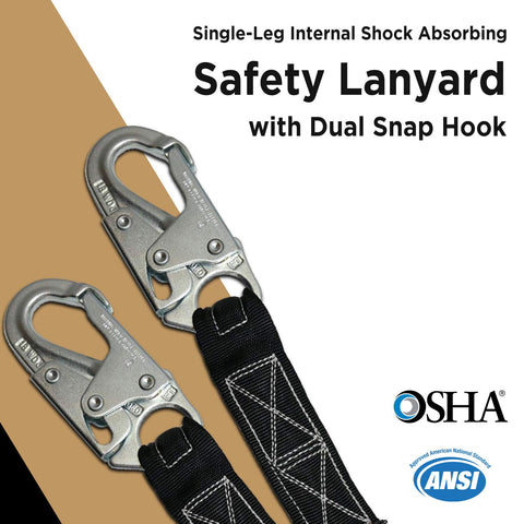AFP dual snap hooks on lanyard for secure connections