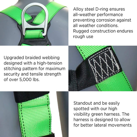 AFP harness dorsal D-Ring close-up ensures a secure connection point.