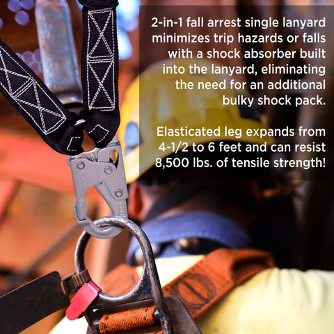 AFP heavy-duty polyester webbing lanyard for industrial environments