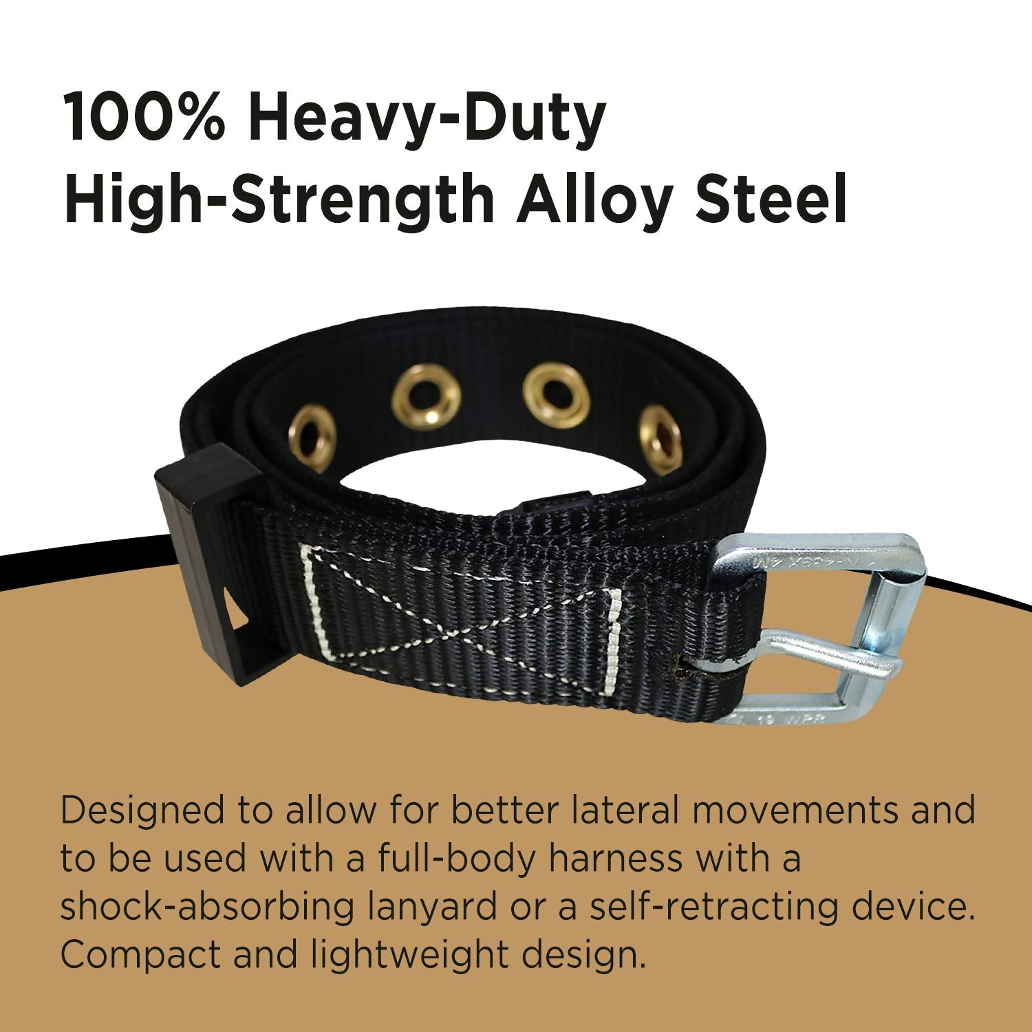 AFP Tongue Buckle Body Belt close-up of alloy grommets for weather resistance