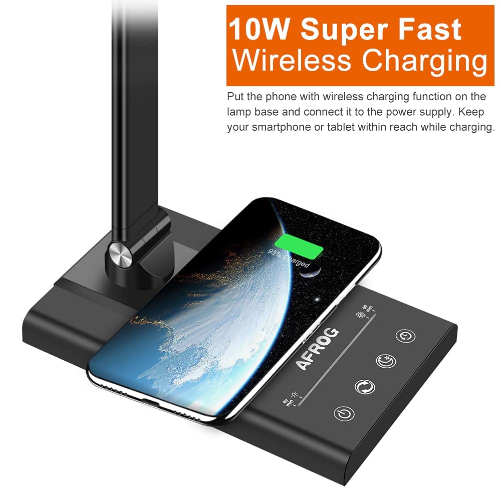 AFROG 5th Gen desk lamp delivering 1800Lux brightness for clear visibility.