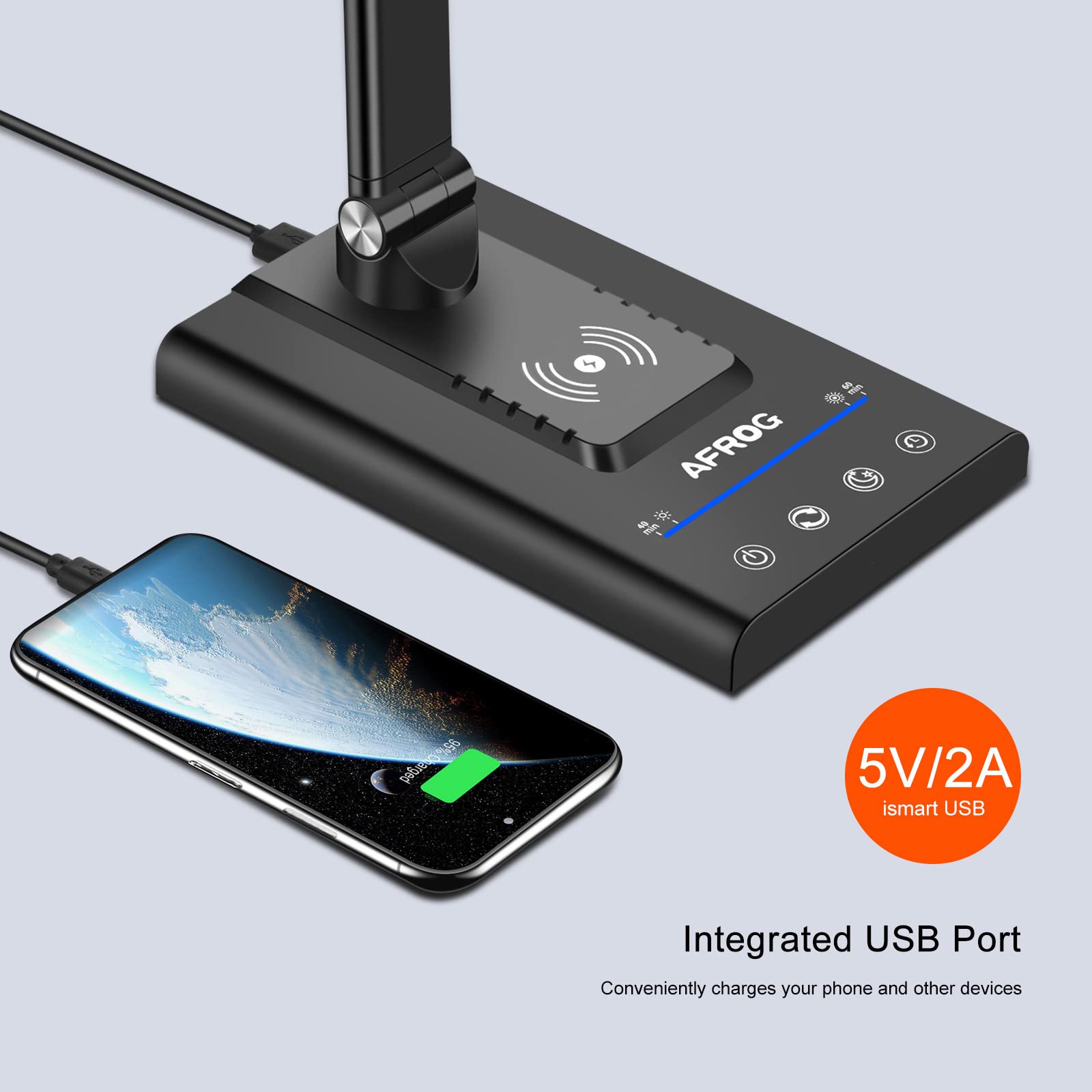 AFROG lamp demonstrates multiple color modes and brightness levels for mood control.
