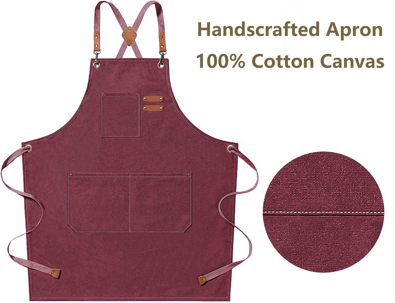 AFUN chef apron coverage detail from chest to knee in use