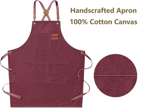 AFUN chef apron coverage detail from chest to knee in use