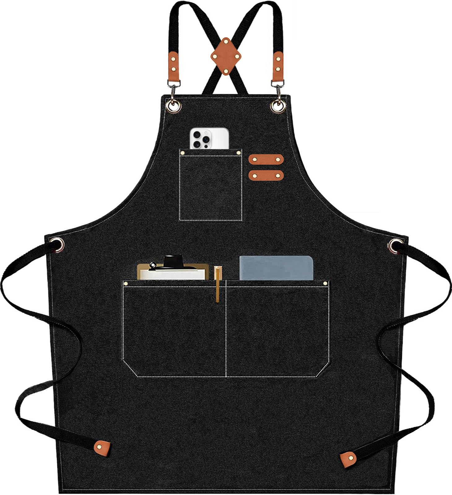 AFUN Chef Apron full view with broad coverage for cooking and crafts