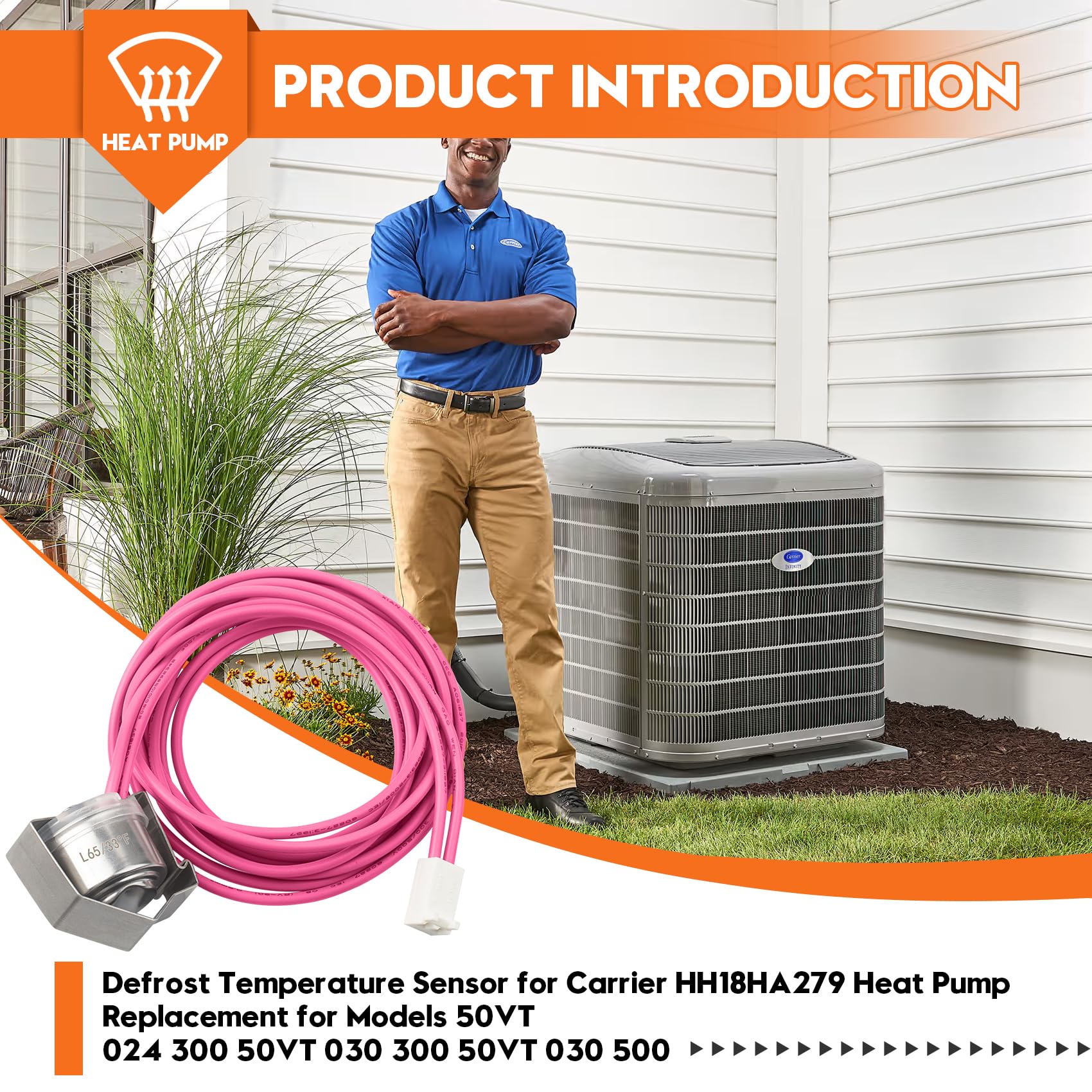 AFYOCRL HH18HA279 defrost sensor side view compact design fits tight spaces.