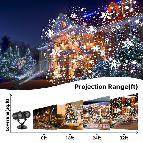 afzdby ip65 waterproof snowflake projector ready for outdoor weather
