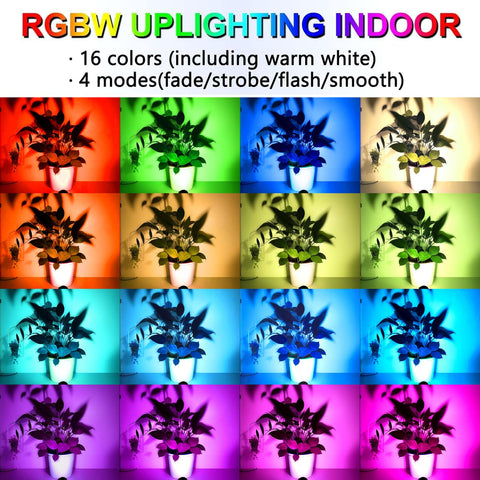 AGDJASA RGBW 8W spotlight with base and stake allows versatile installation.