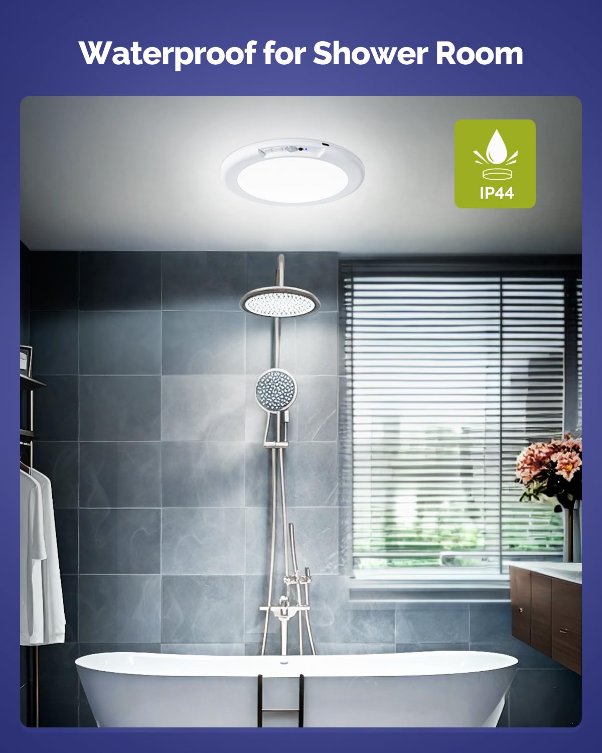 Aggforbl motion sensor light detects movement up to 26 feet.