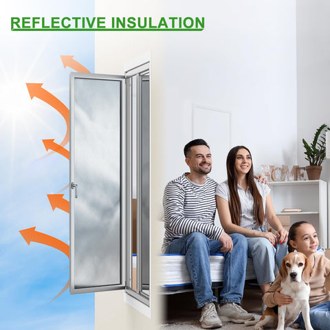 AGHITG Double-sided aluminum foil insulation with air bubble layer for better heat reflectivity.