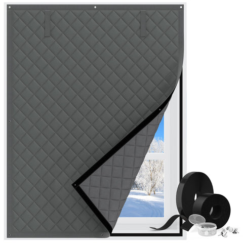 AGHITG thermal window cover on a 47x63 window, reducing drafts and improving comfort.