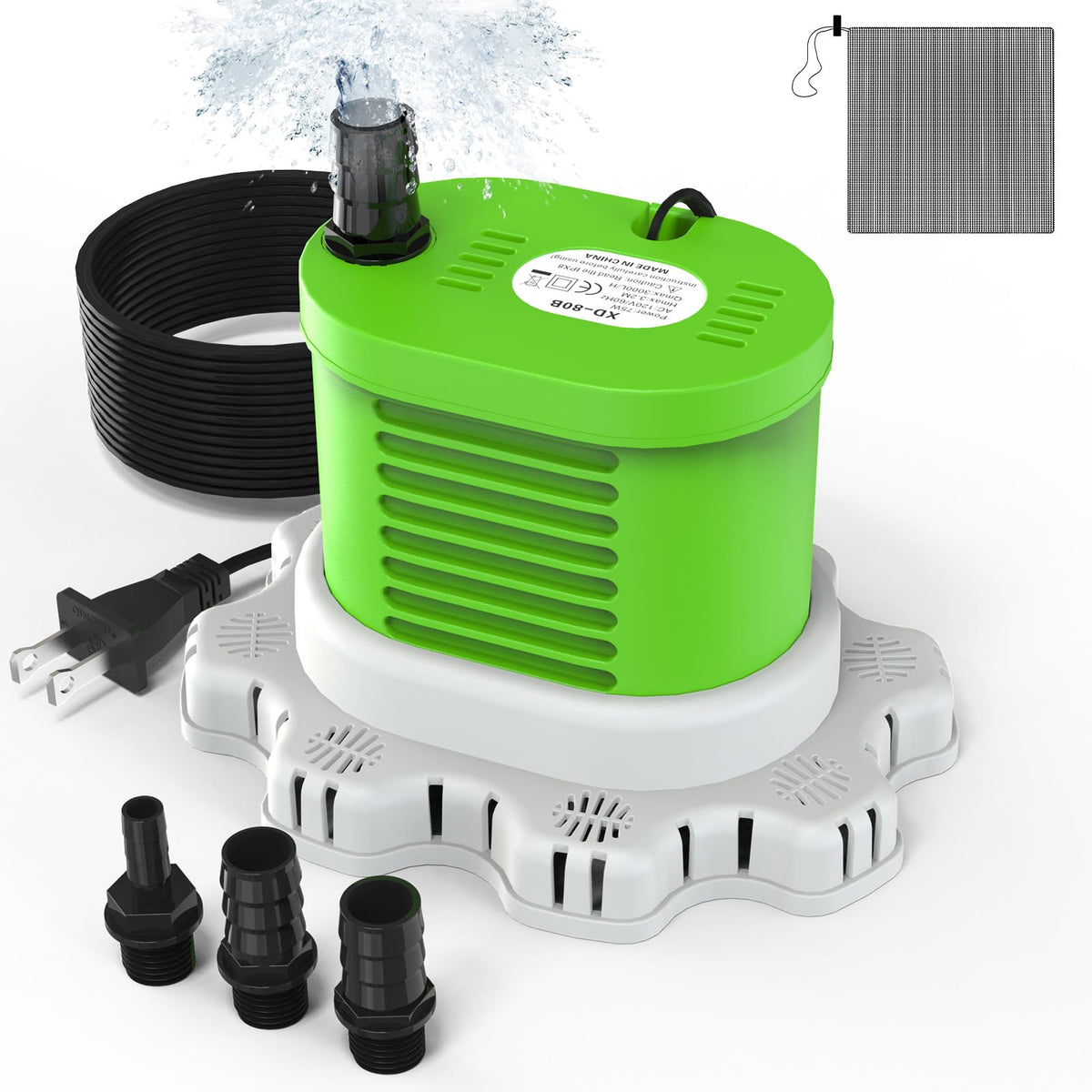 AgiiMan pool cover pump 75W drains water quickly to protect your pool cover.