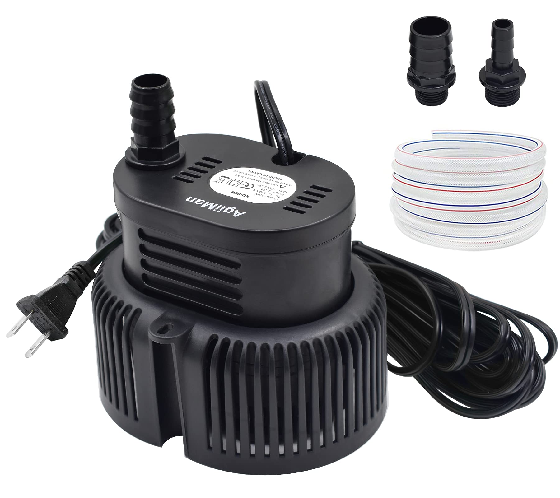 AgiiMan drainage hose 16ft connected for versatile water drainage.