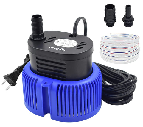 AgiiMan pump shows mesh-side design for efficient water intake.