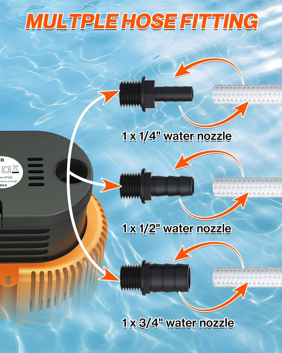 AgiiMan pump with rugged ABS shell withstands outdoor weather.