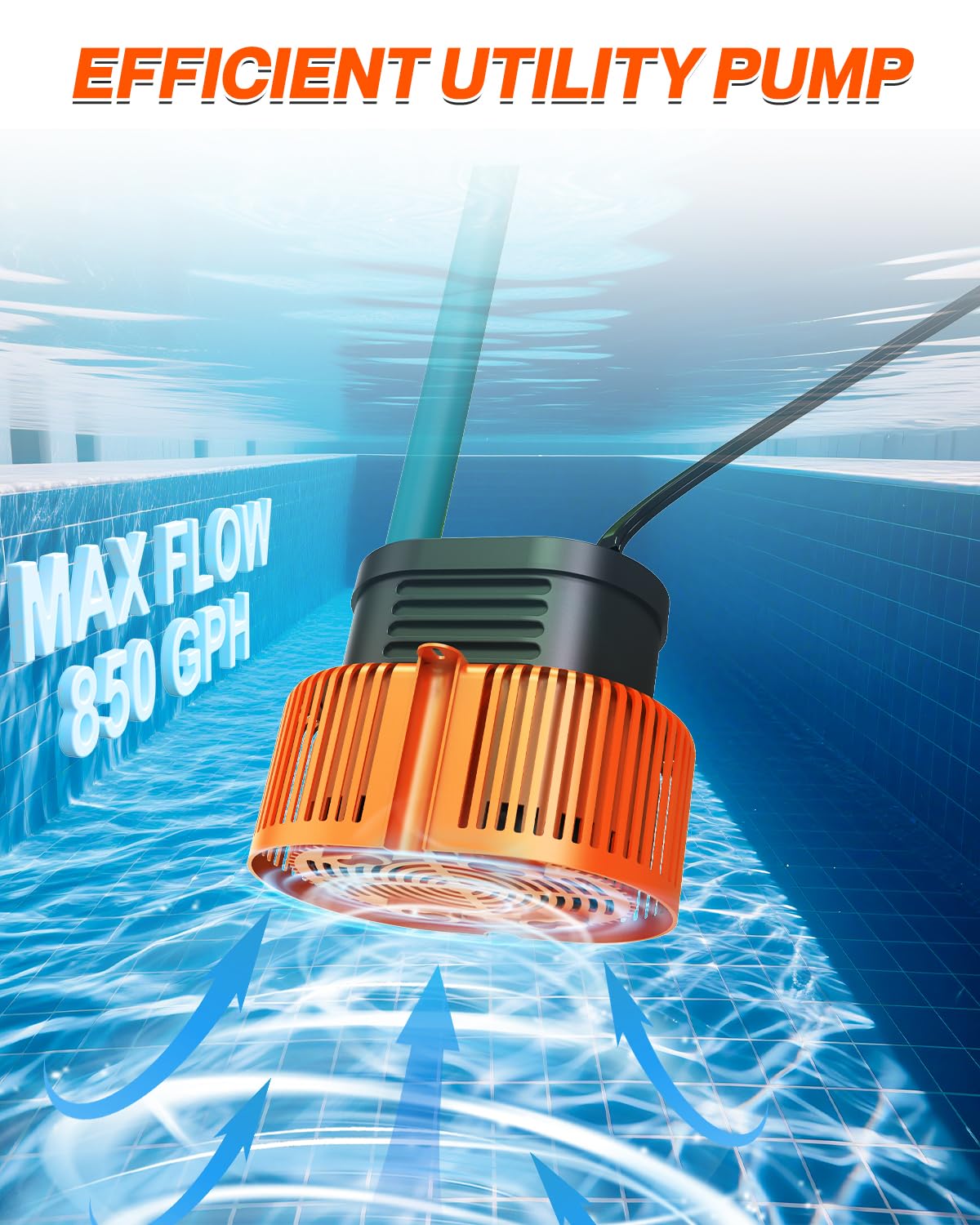 AgiiMan 16 ft drainage hose for flexible pool drainage.