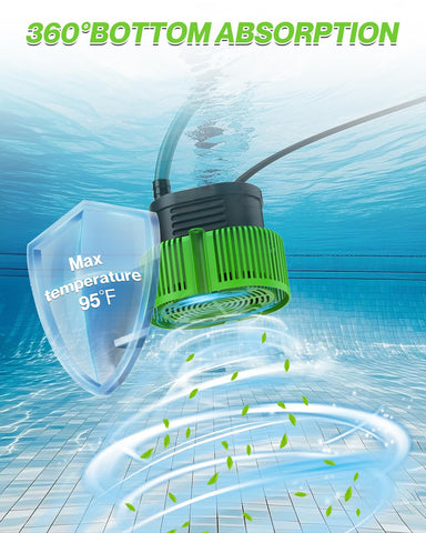 AgiiMan IPX8 waterproof pool cover pump designed for outdoor use