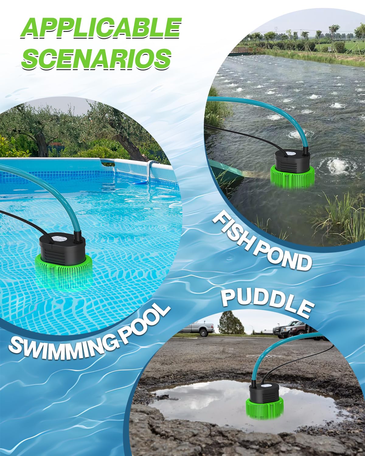 AgiiMan pump showing full mesh screens for debris prevention