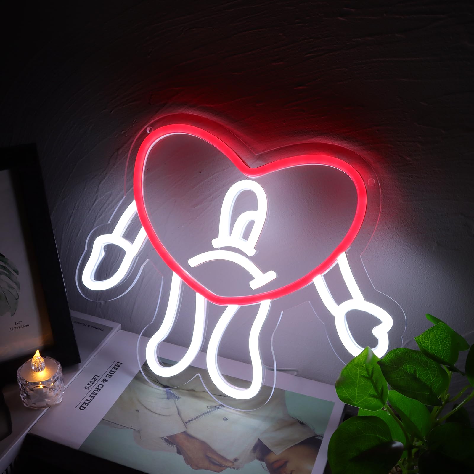 AGJKSGH Led neon sign creates ambient wall decor for game rooms and man caves.