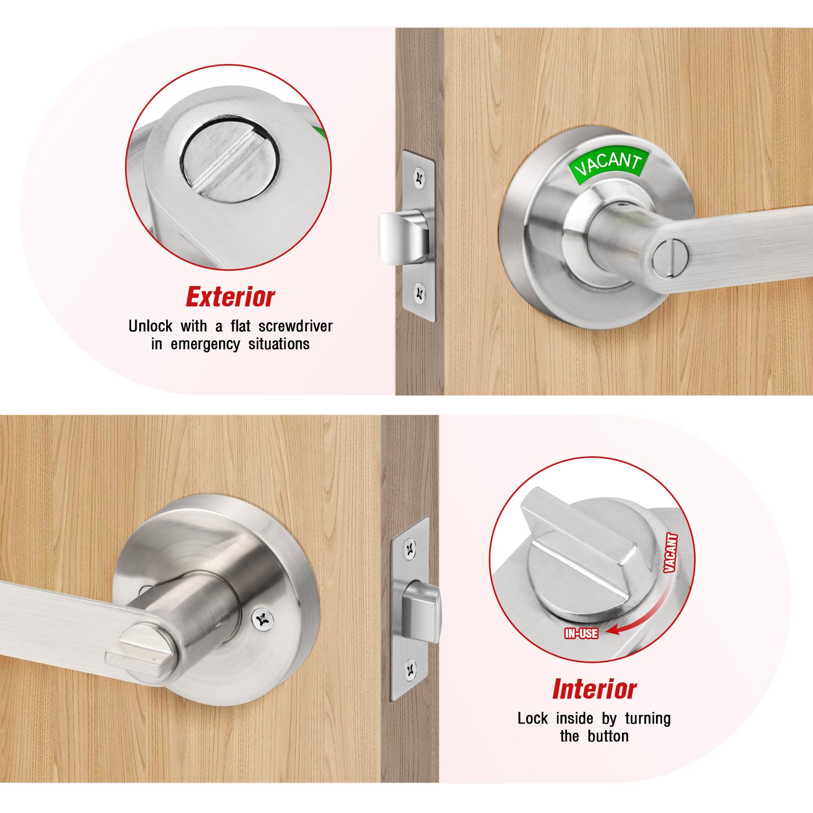 Aglehome drop-in installation steps simplify retrofitting on standard doors.