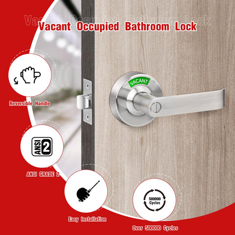 Aglehome in-use indicator on door lock communicates occupancy at a glance.