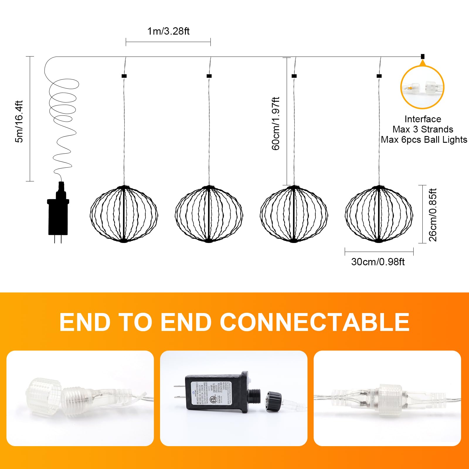 AGOTD warm-white glow enhances patios, balconies, and festive gatherings.