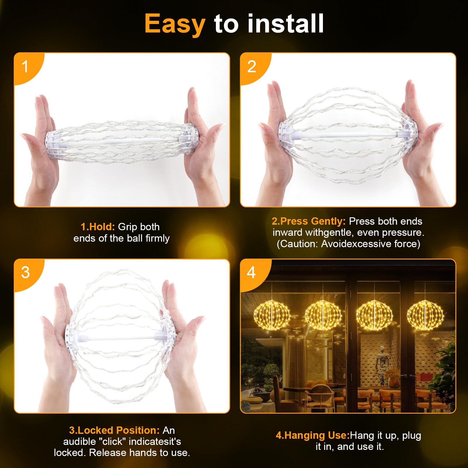 AGOTD 16.4 ft cord offers flexible placement across outdoor spaces.