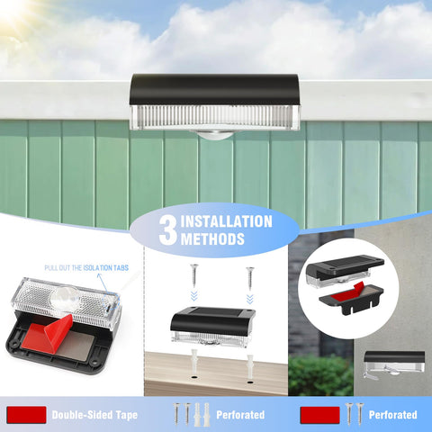 AGOTD solar fence light packaging is compact and ready to install