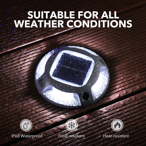 AGPTEK lights automatically turn on at dusk and off at dawn for convenience.