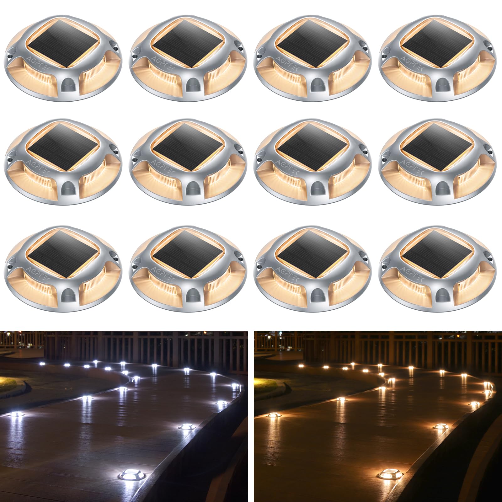 AGPTEK solar dock lights illuminate decks and docks with bright, long-lasting safety lighting.