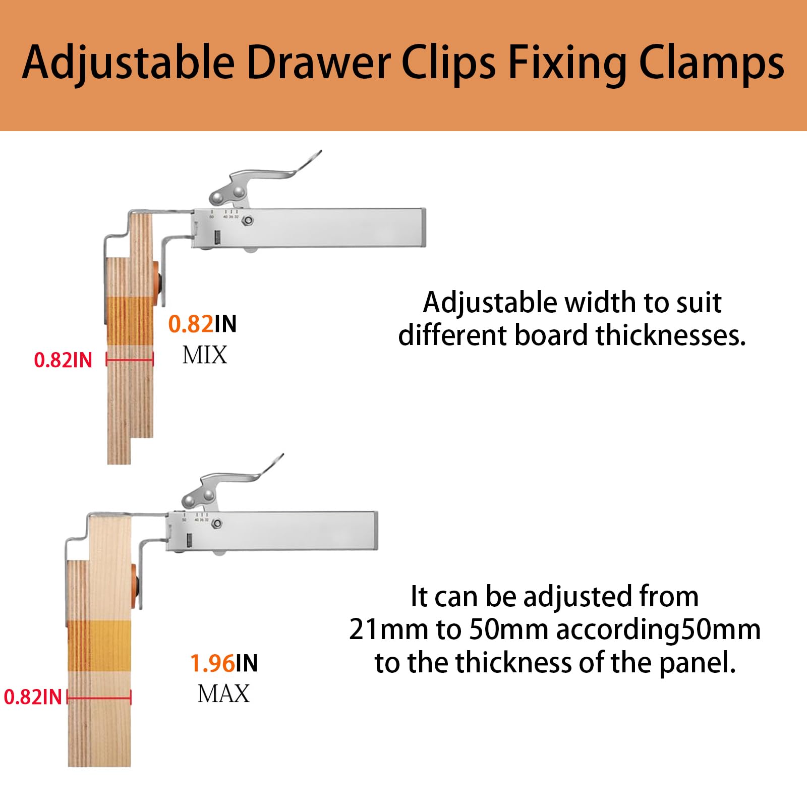 AGPVZUQL drawer fixing clip – easy, labor-saving operation for faster projects