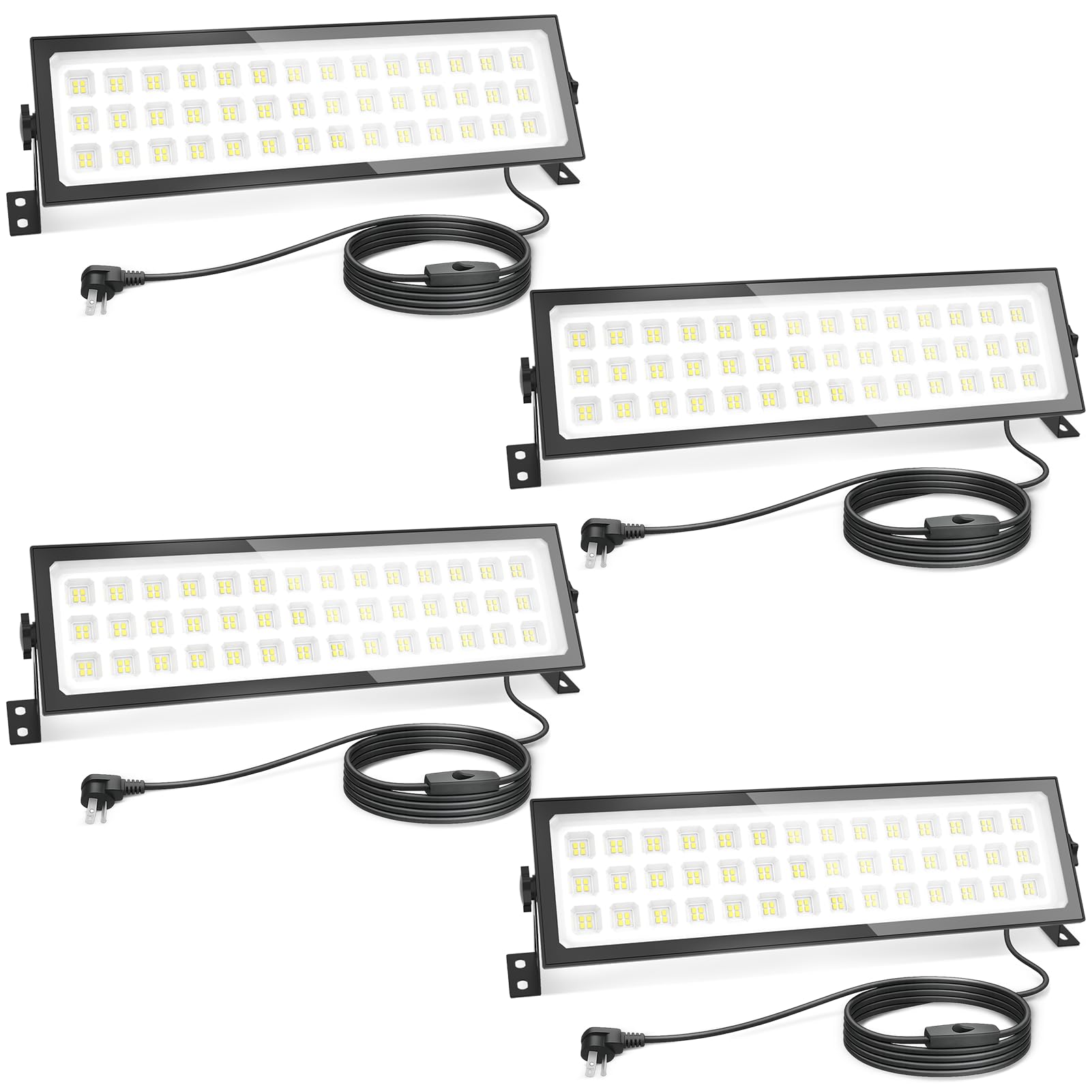 AGranTOP linkable LED shop light with outlet for easy multi-light setup.