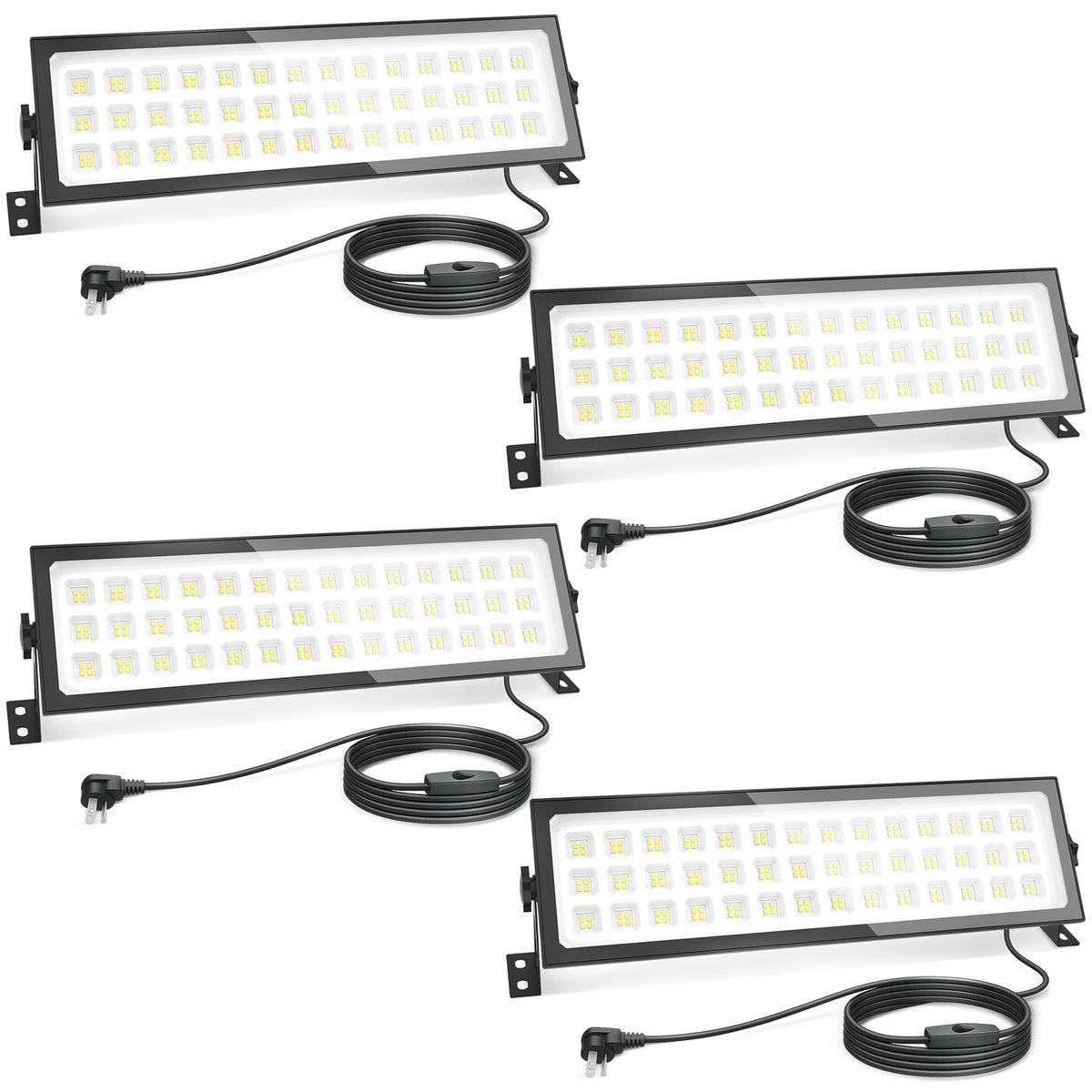 AGranTOP linkable LED shop light with outlet for easy multi-light setup.