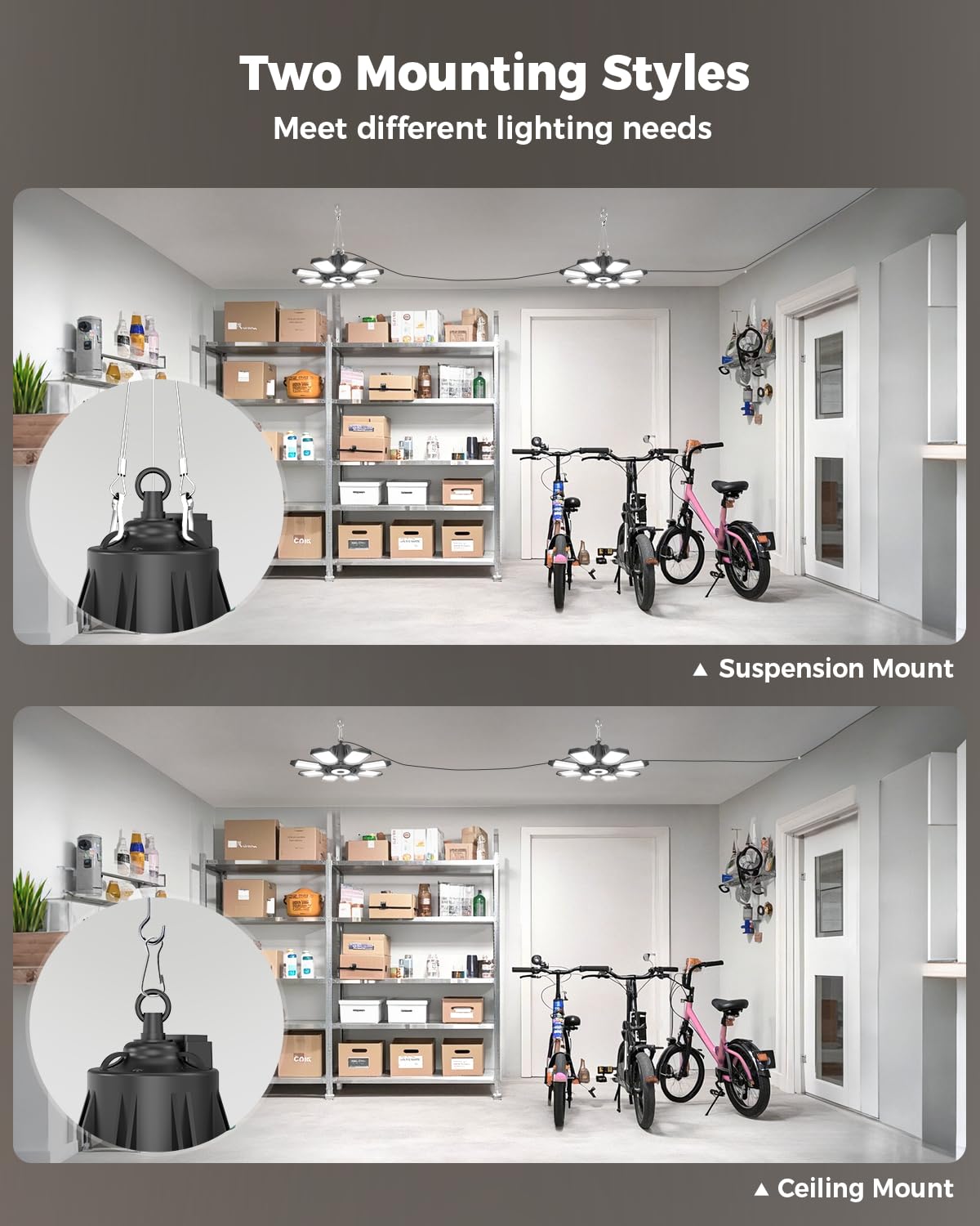 AGranTOP suspension chains and hooks enable flexible, easy mounting.