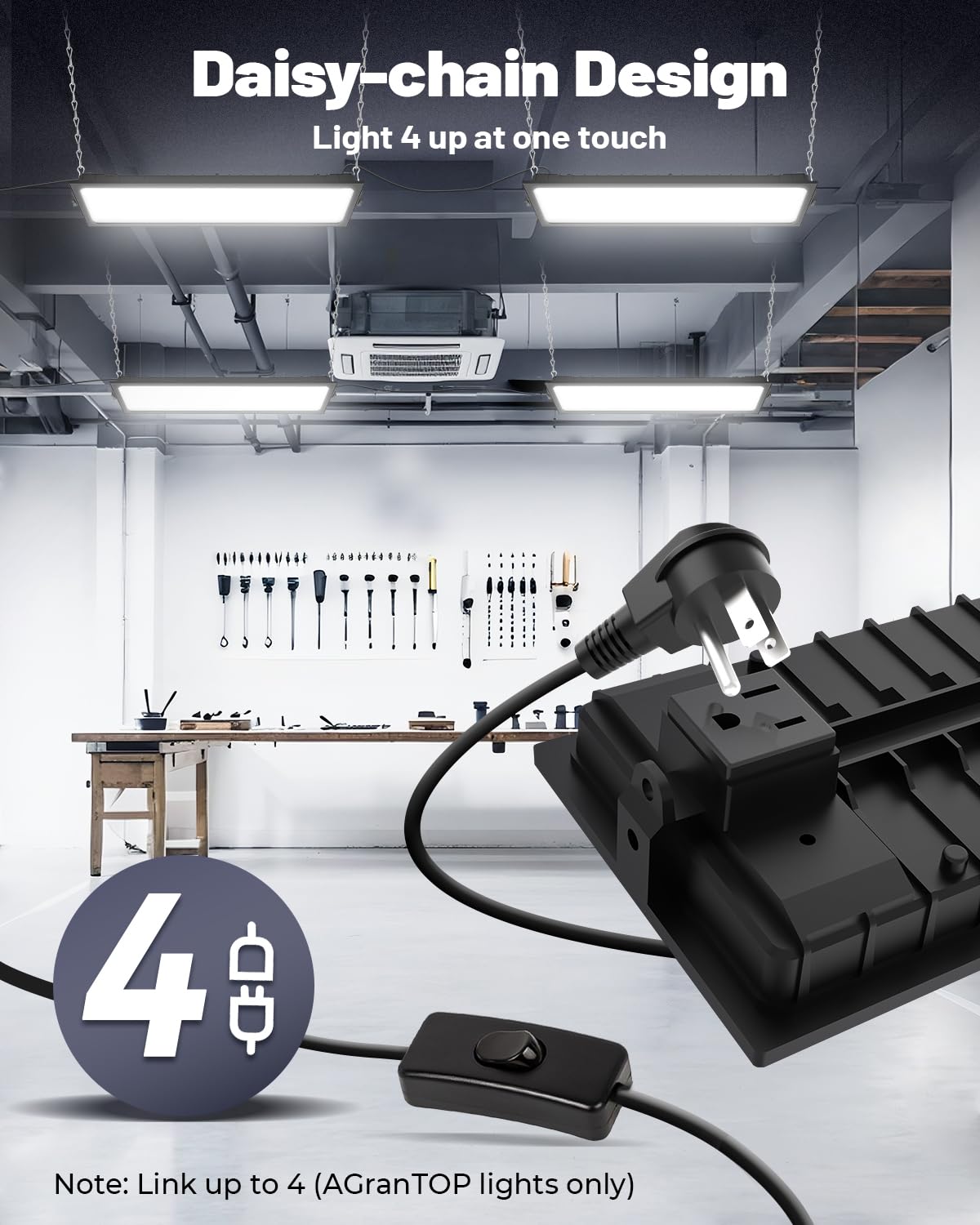 AGranTOP light with 180 degree adjustable bracket for flexible mounting