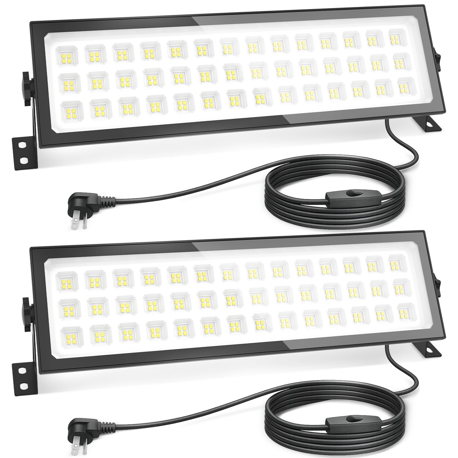 AGranTOP linkable LED shop light with outlet for easy daisy chaining
