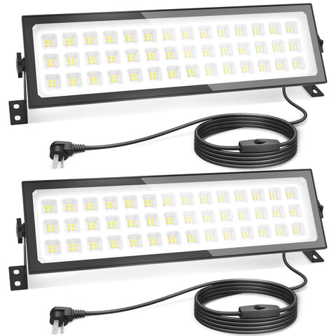 AGranTOP linkable LED shop light with outlet for easy daisy chaining