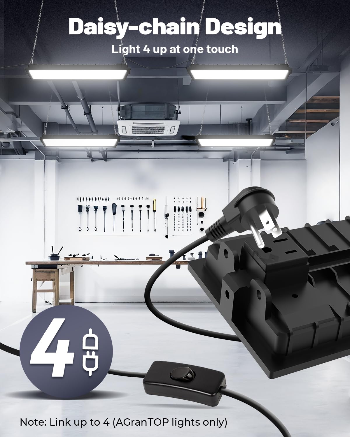 AGranTOP plug-in outlet demonstration highlighting convenient power access.