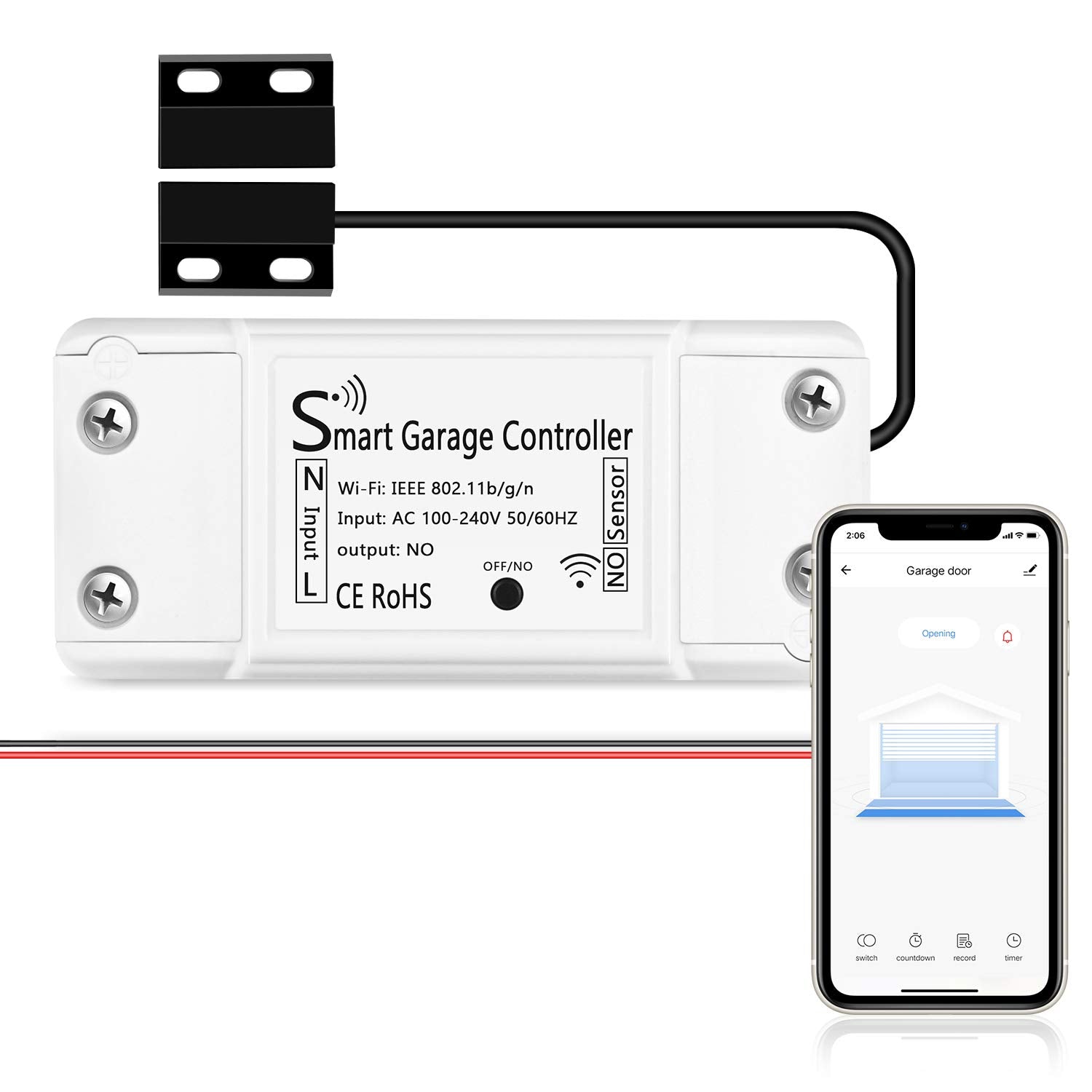 AGSHOME smart wifi garage opener remote for control from anywhere