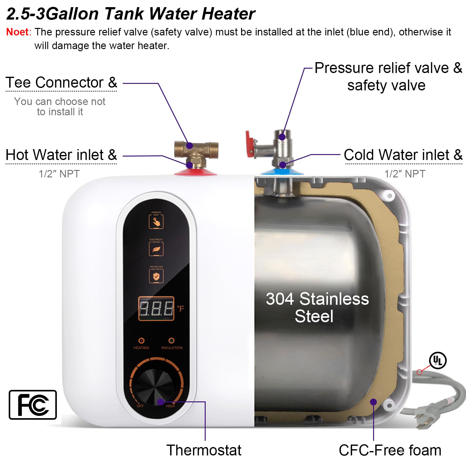 Agust under-sink installation suitable for RVs and trailers