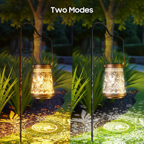 Ahaorigin hummingbird lantern night ambience creates welcoming outdoor mood.