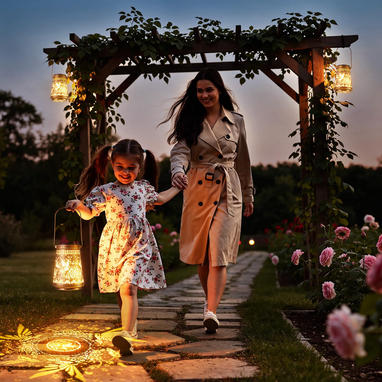 Ahaorigin hummingbird lantern patio decoration enhances evenings outside.
