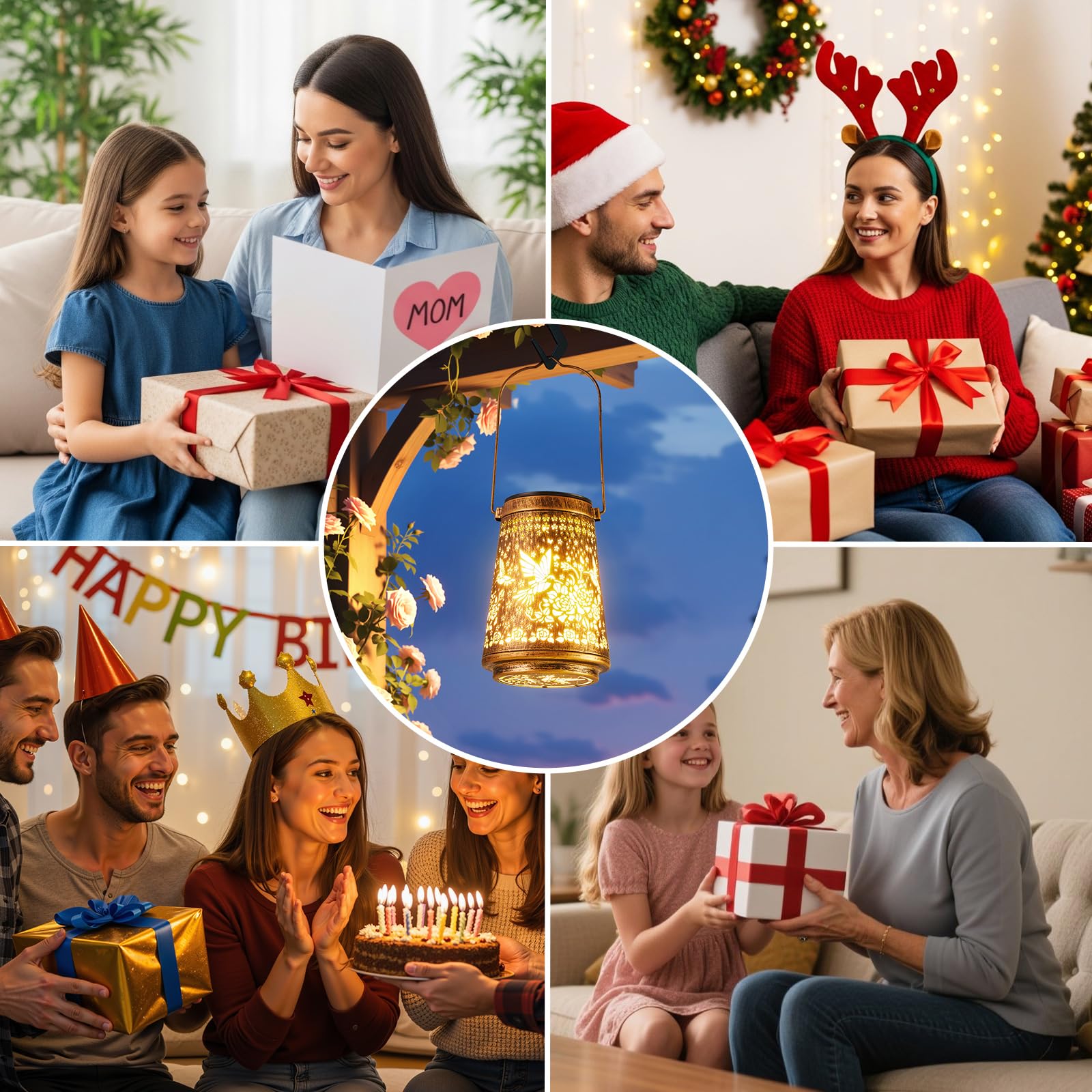 Ahaorigin hummingbird lantern yard setup for easy outdoor decor.