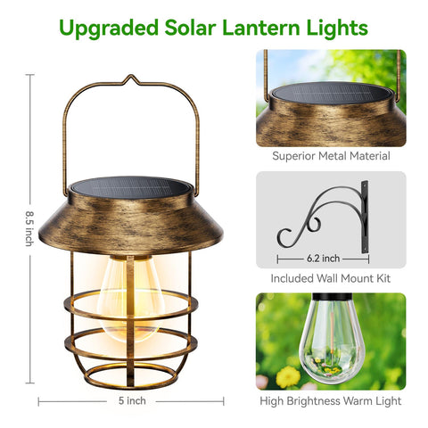 Close-up of durable metal lantern by Ahaorigin in vintage style