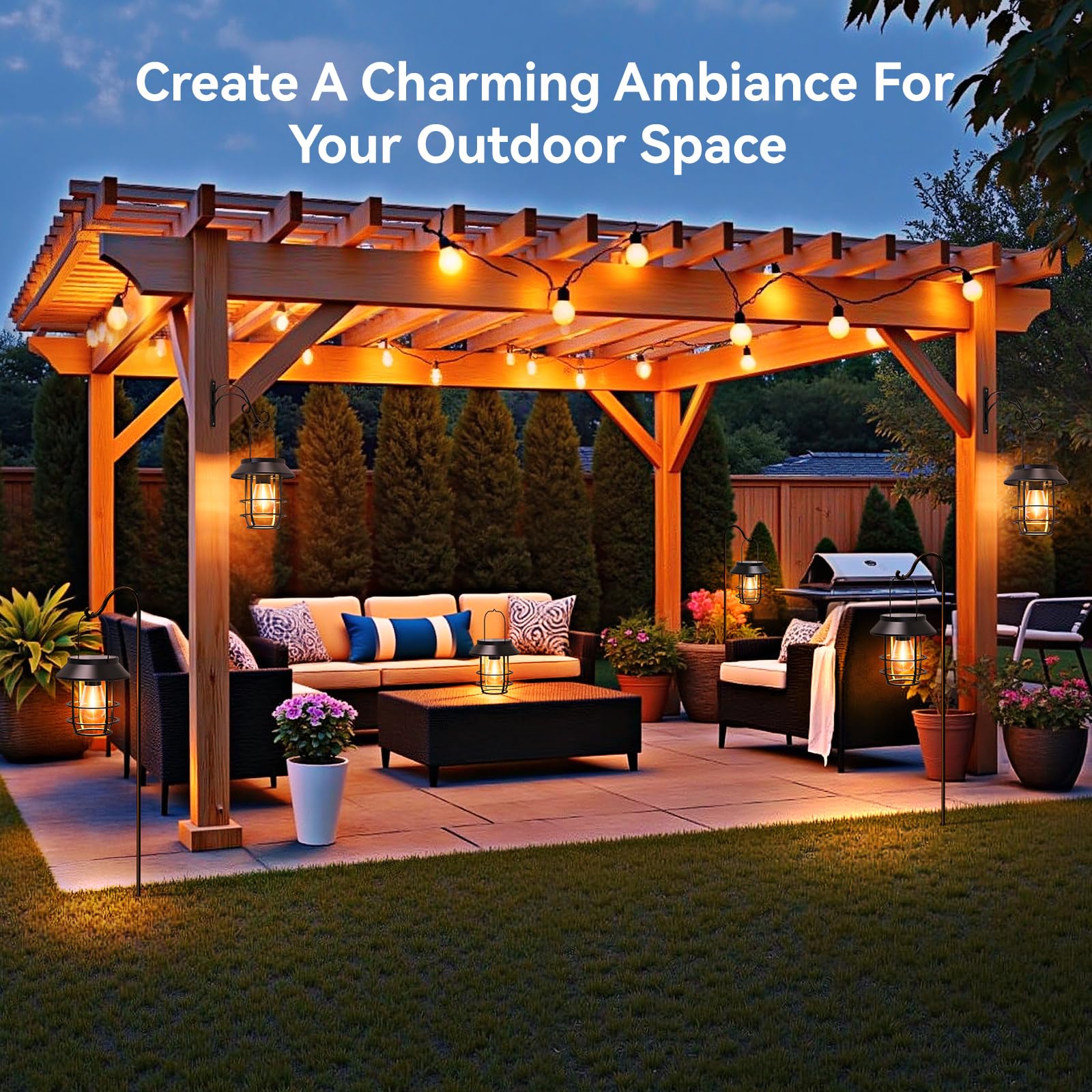 Ahaorigin outdoor decor lanterns suitable for porches fences and yards