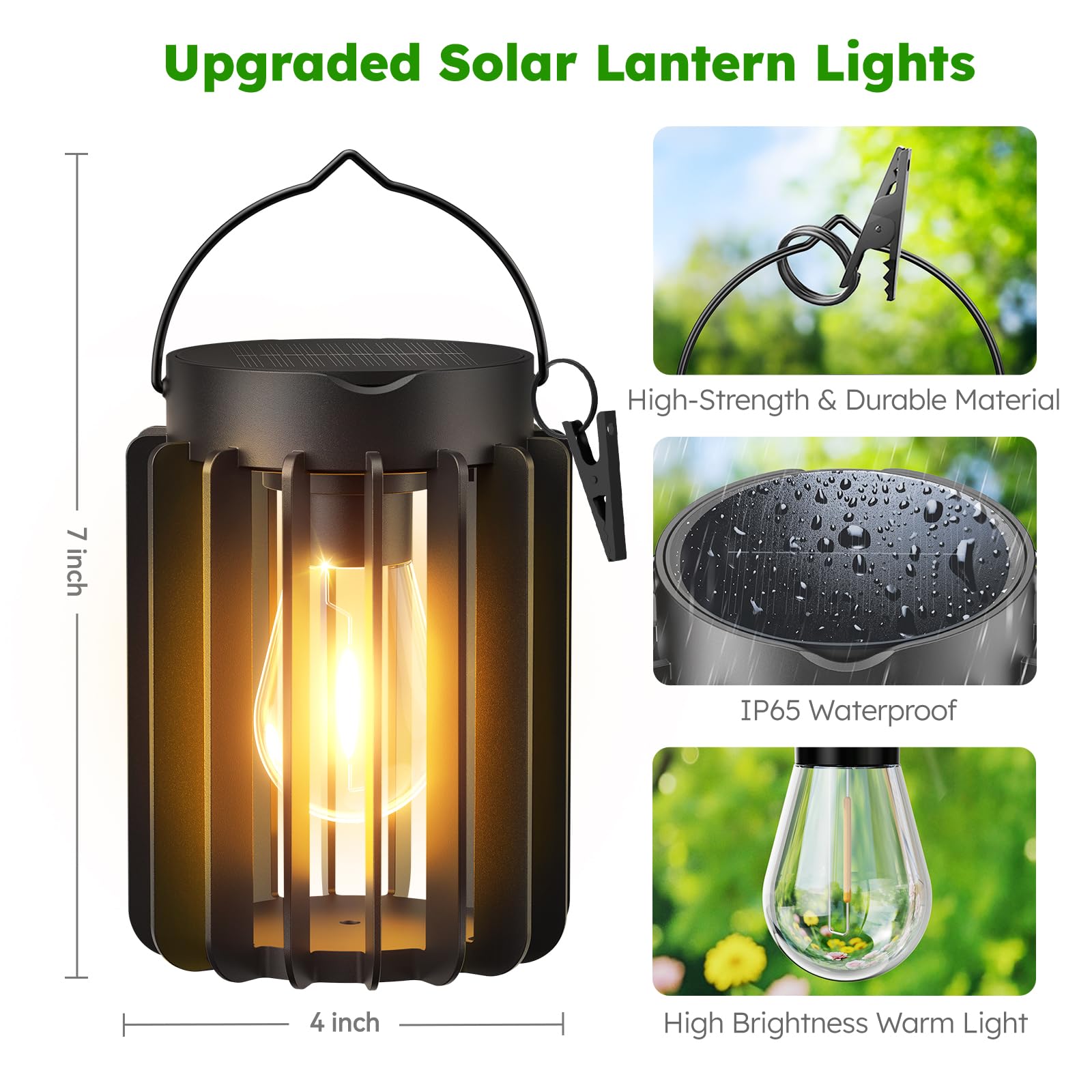 Ahaorigin ABS-durable lantern withstands rain and cold for year-round use.